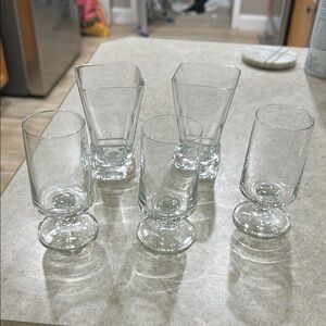 🧡 Elegant Clear Glassware set of 5 🧡